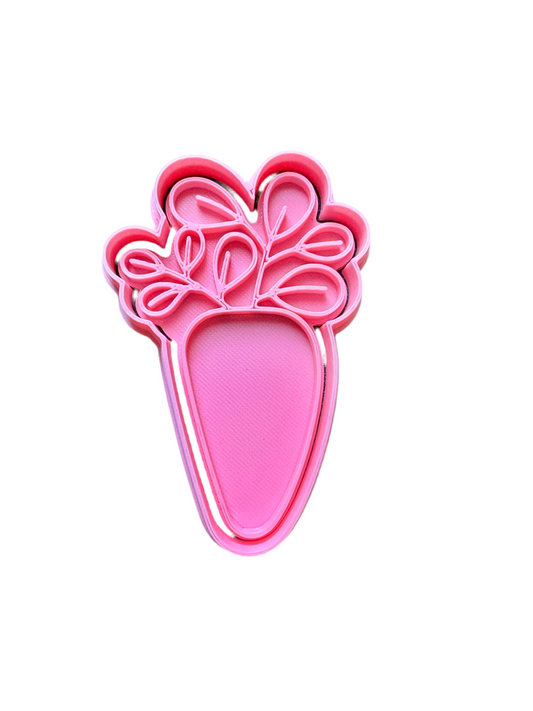 Cortador más marcador de galletas, Zanahoria