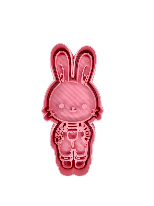 Cortador más marcador de galletas, Conejito con jardinera