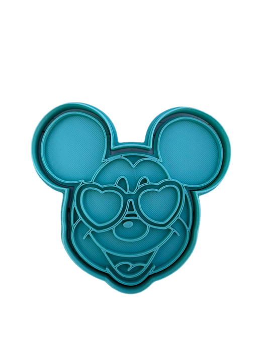Cortador más marcador de galletas, Mickey ojos corazon