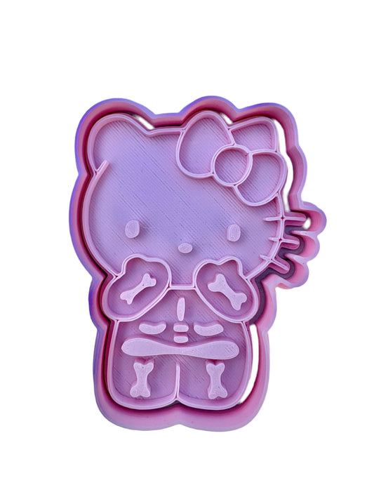 Cortador más marcador de galletas, Hello kitty esqueleto