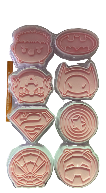 Set Cortadores más marcadores de galletas, Super Heroes
