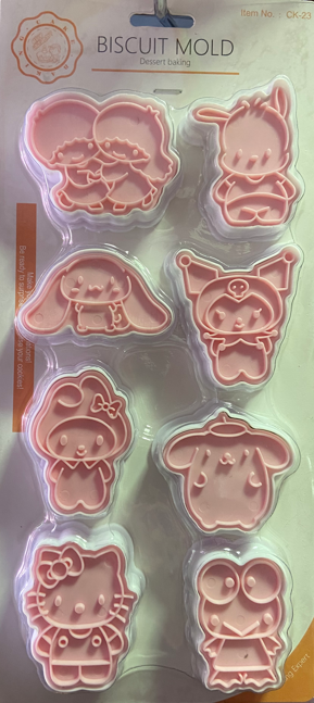 Set Cortadores más marcadores de galletas, Personajes Sanrio