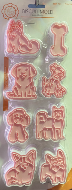Set Cortadores más marcadores de galletas, Perritos