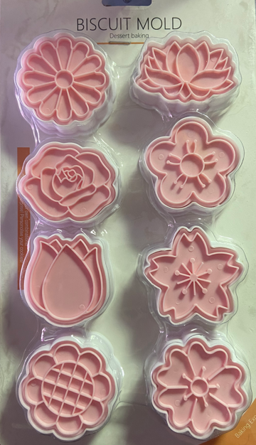 Set Cortadores más marcadores de galletas, Flores