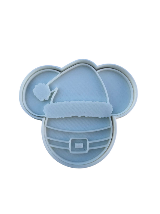 Cortador más marcador de galletas, Gorro de navidad Mickey