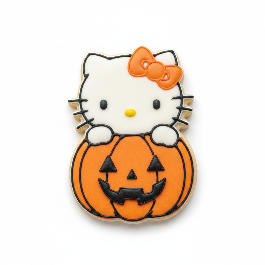 Cortador de galletas Hello kitty con calabaza halloween