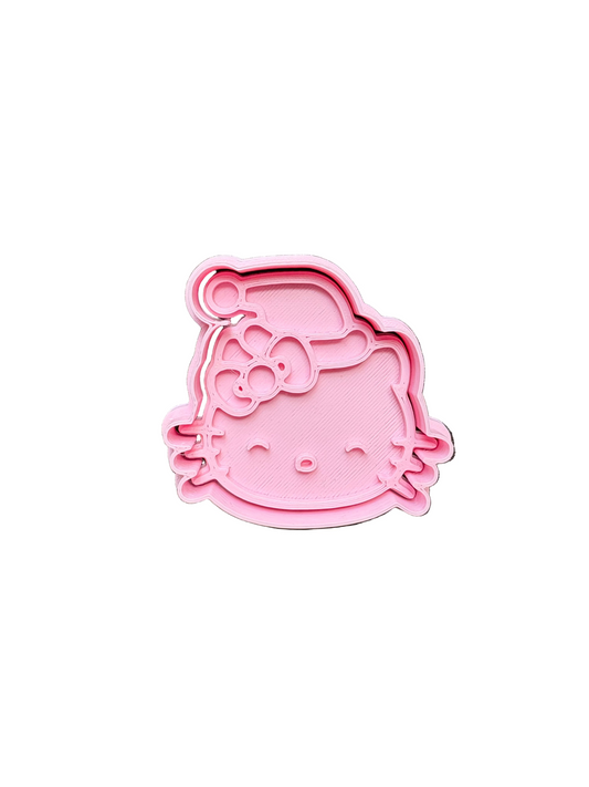 Cortador más marcador de galletas, Hello kitty gorro de navidad
