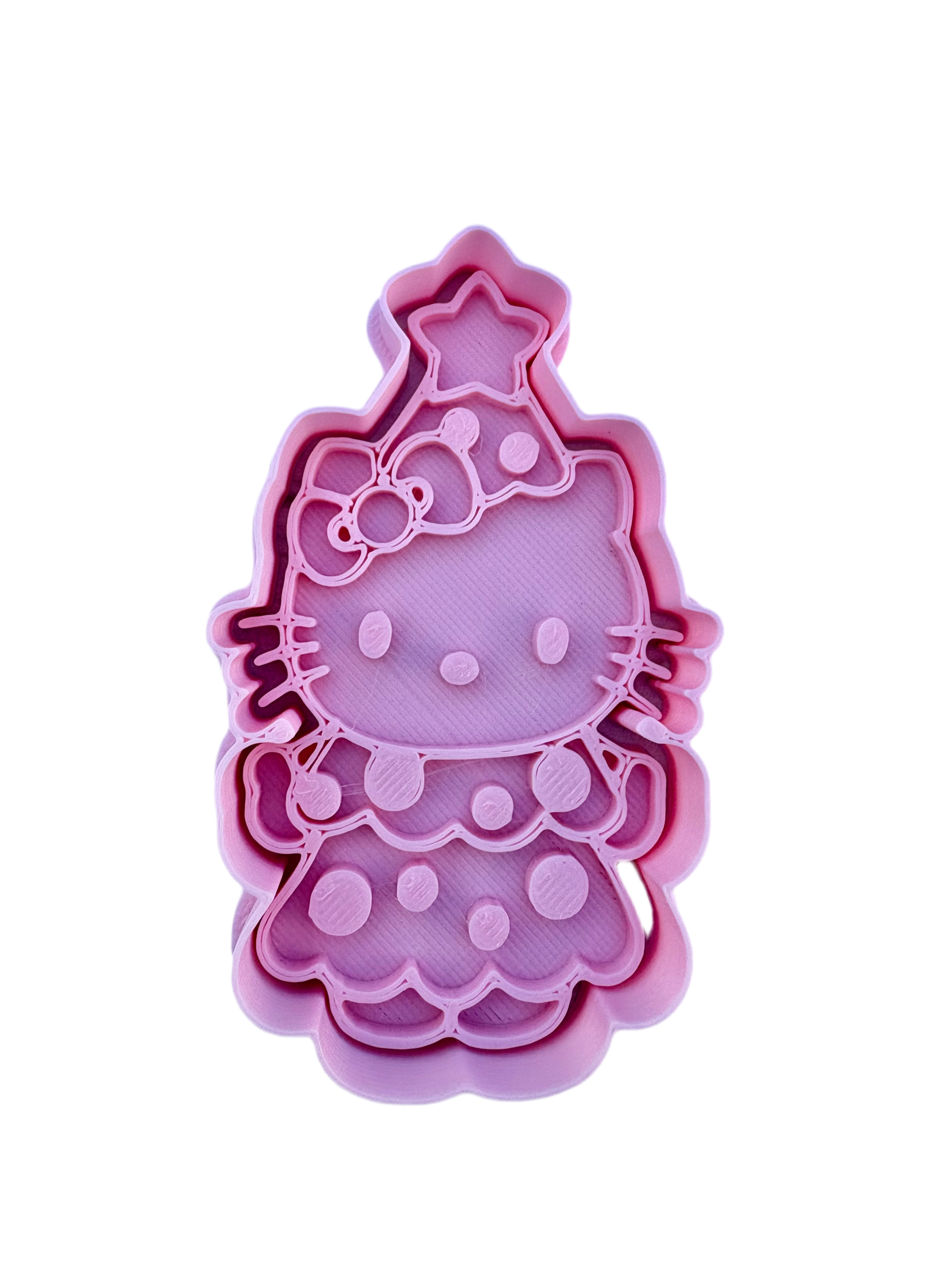 Cortador más marcador de galletas, Hello kitty árbol de navidad