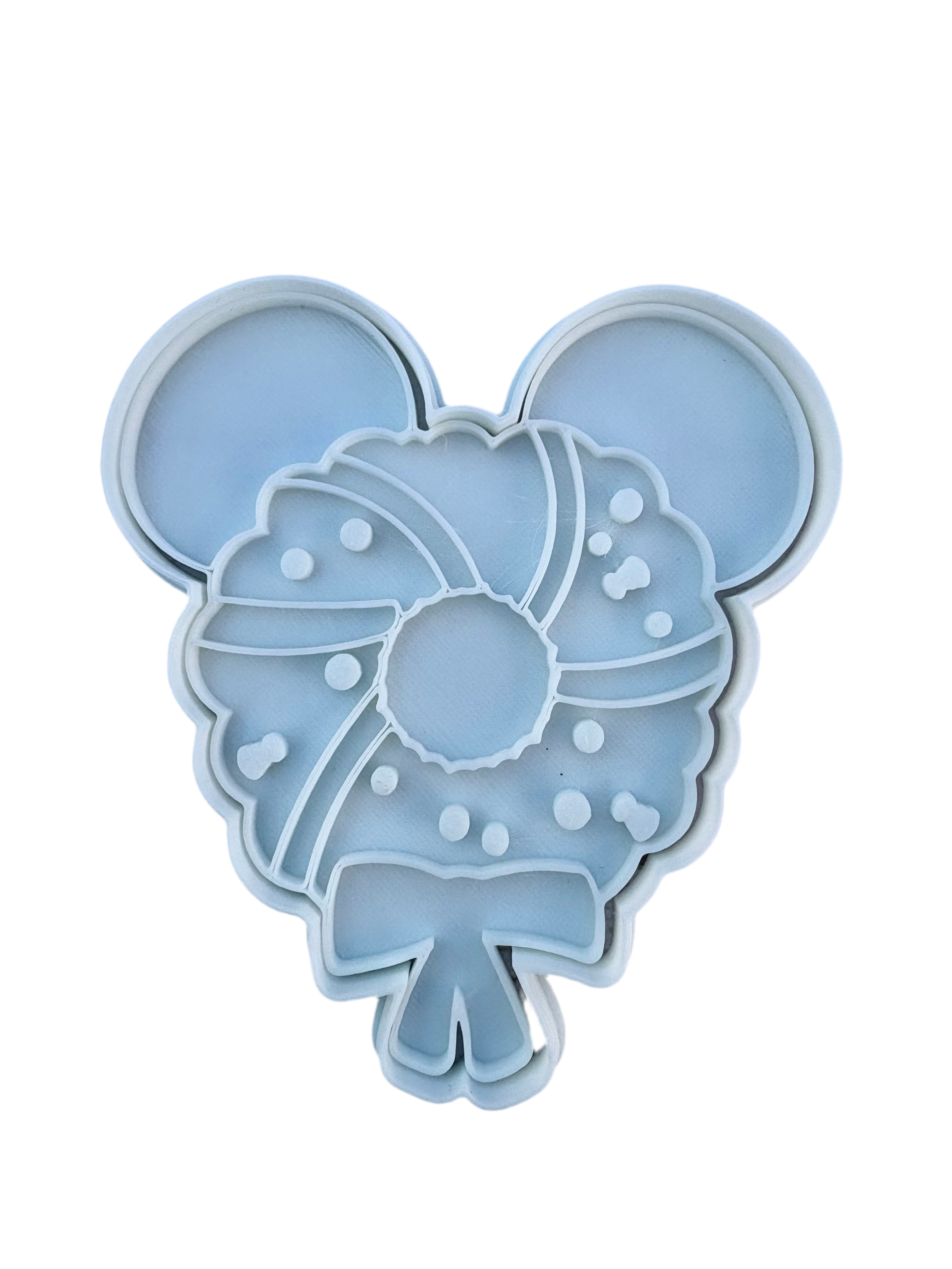 Cortador más marcador de galletas, Mickey corona de navidad