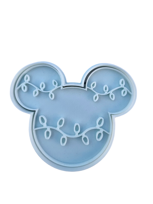Cortador más marcador de galletas, Mickey luces de navidad