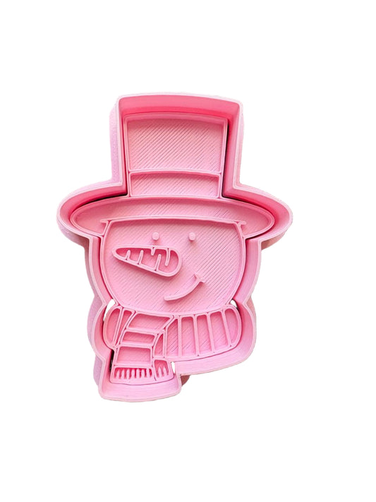 Cortador más marcador de galletas, Muñeco de nieve