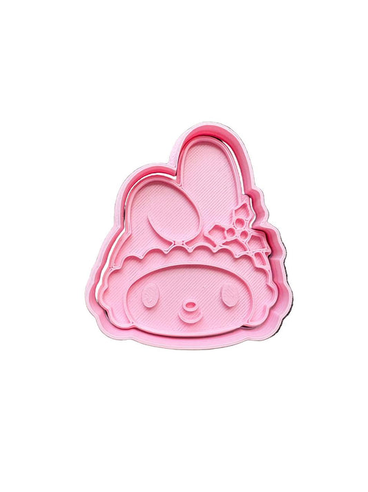 Cortador más marcador de galletas ,My Melody gorro navidad