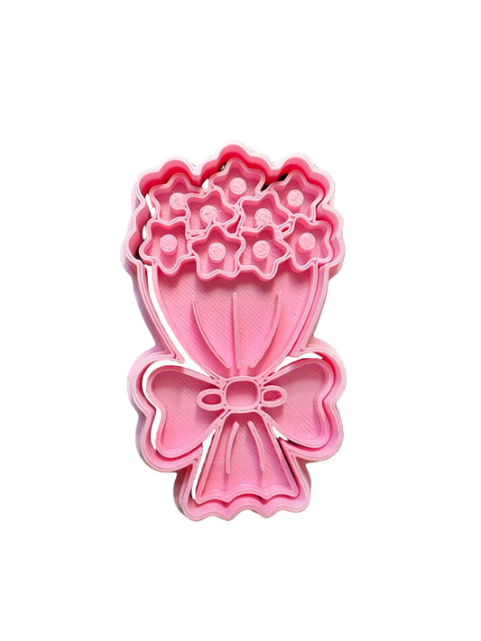 Cortador más marcador de galletas, Ramo de flores