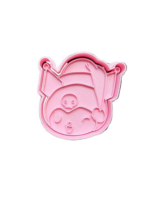 Cortador más marcador de galletas ,Kuromi gorro navidad