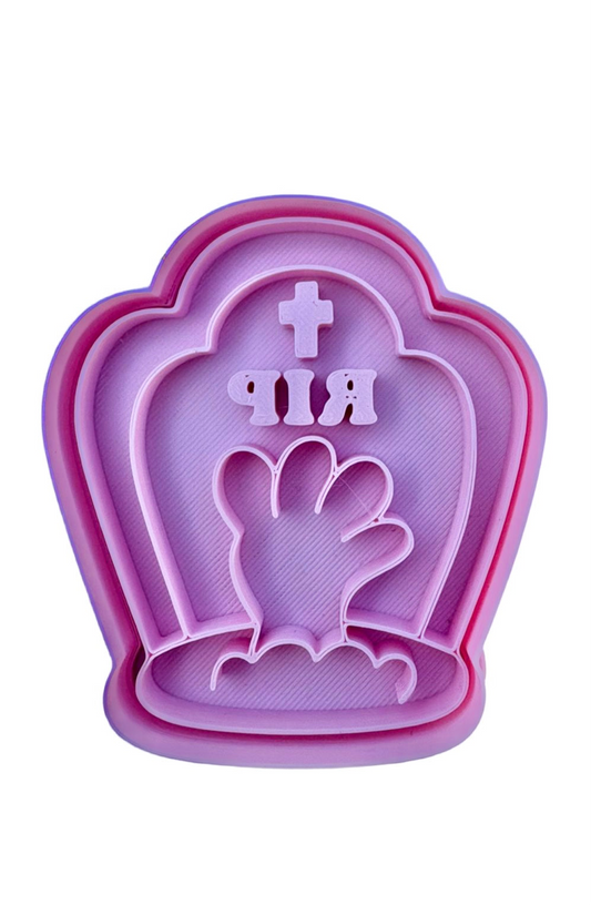 Cortador más marcador de galletas, Tumba rip Halloween