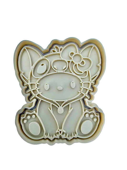 Cortador más marcador de galletas, Hello kitty disfraz Stich