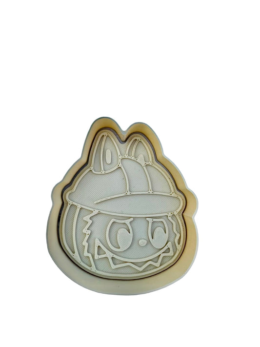 Cortador más marcador de galletas, Cara Labubu