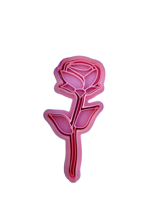 Cortador más marcador de galletas, Rosa