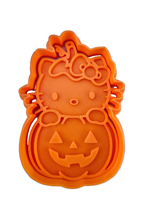 Cortador más marcador de galletas, Hello kitty calabaza 1