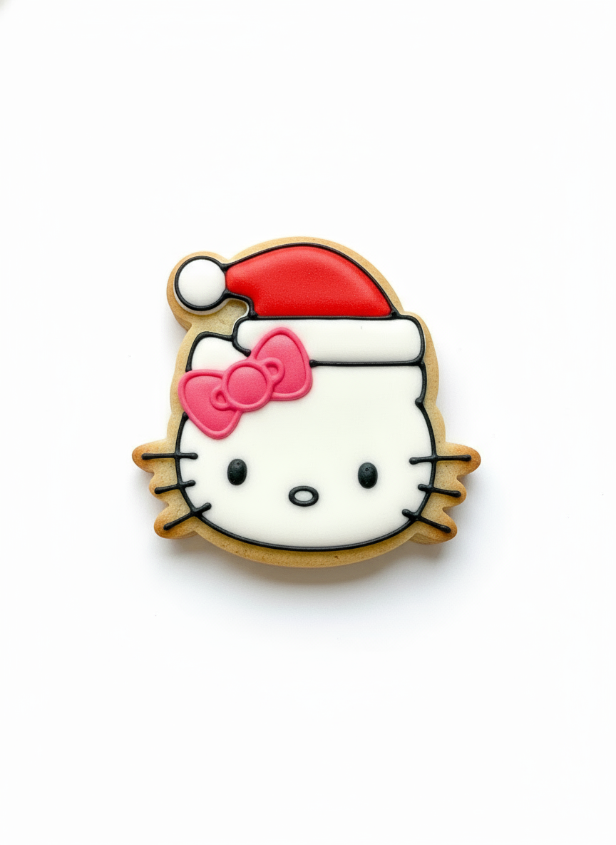 Cortador más marcador de galletas, Hello kitty gorro de navidad