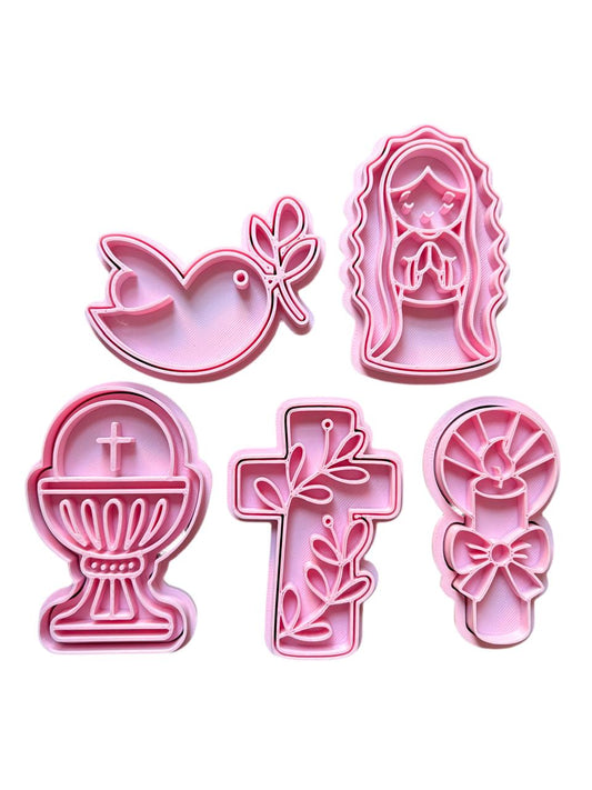 Set Cortadores más marcadores de galletas, Bautizo o primera comunión