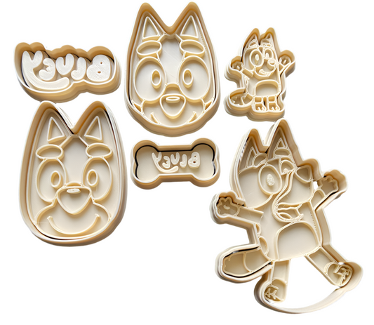 Set Cortadores más marcadores de galletas, Bluey