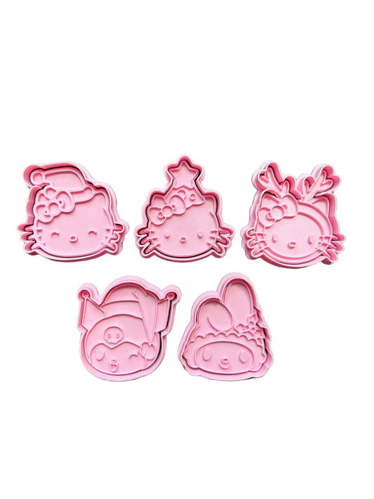 Set Cortadores más marcadores de galletas, Sanrio navidad
