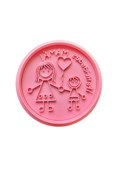 Cortador más marcador de galletas, Felicidades mama niño