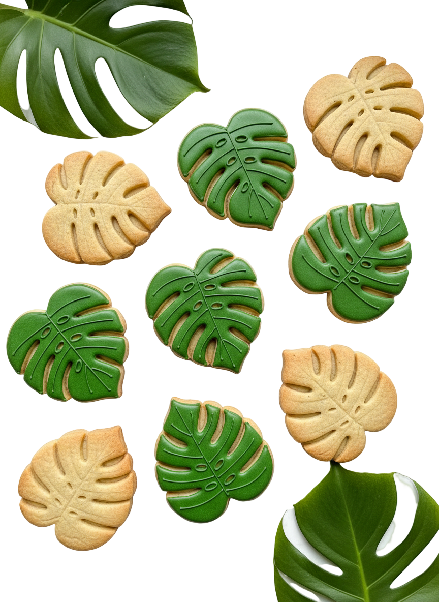 Cortador más marcador de galletas, Hojas de Monstera
