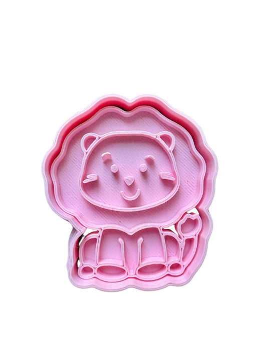 Cortador más marcador de galletas, León bebe