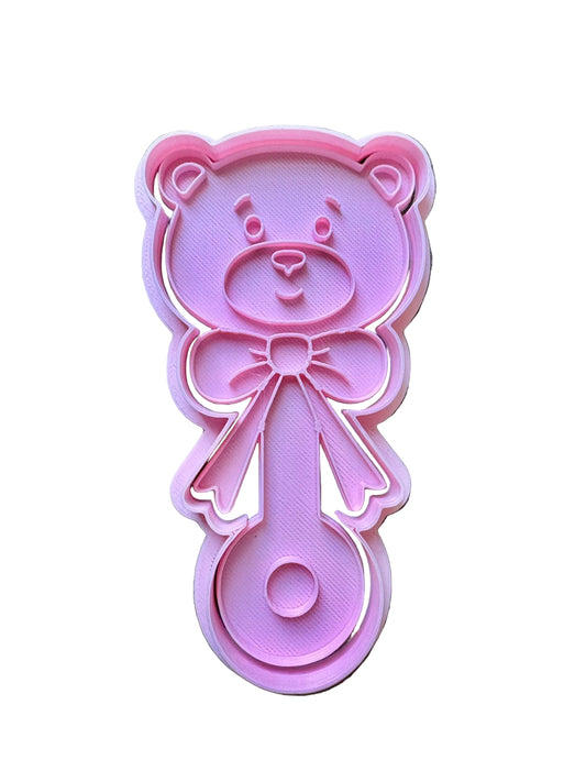 Cortador más marcador de galletas, Sonaja oso bebe