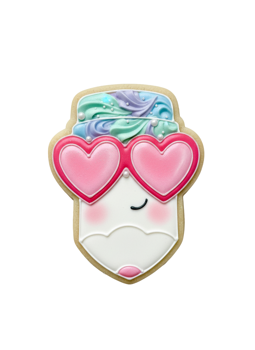 Cortador más marcador de galletas, Lápiz ojos corazón