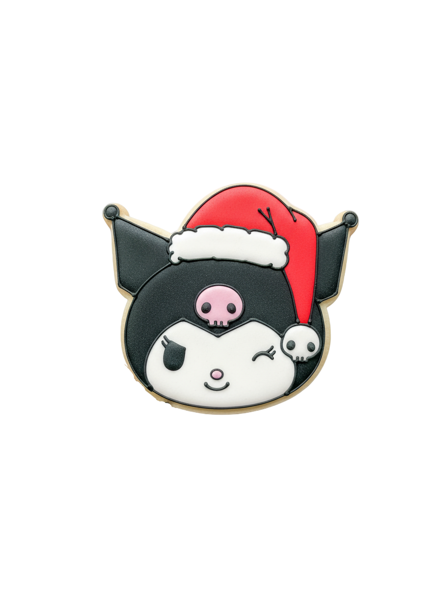 Cortador más marcador de galletas ,Kuromi gorro navidad