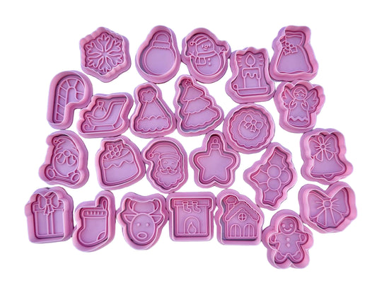 Set Cortadores más marcadores de galletas, Calendario de advientos 2, 24PCS