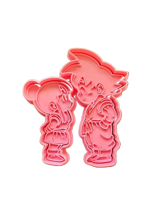 Cortador más marcador de galletas, Goku y Milk san Valentín