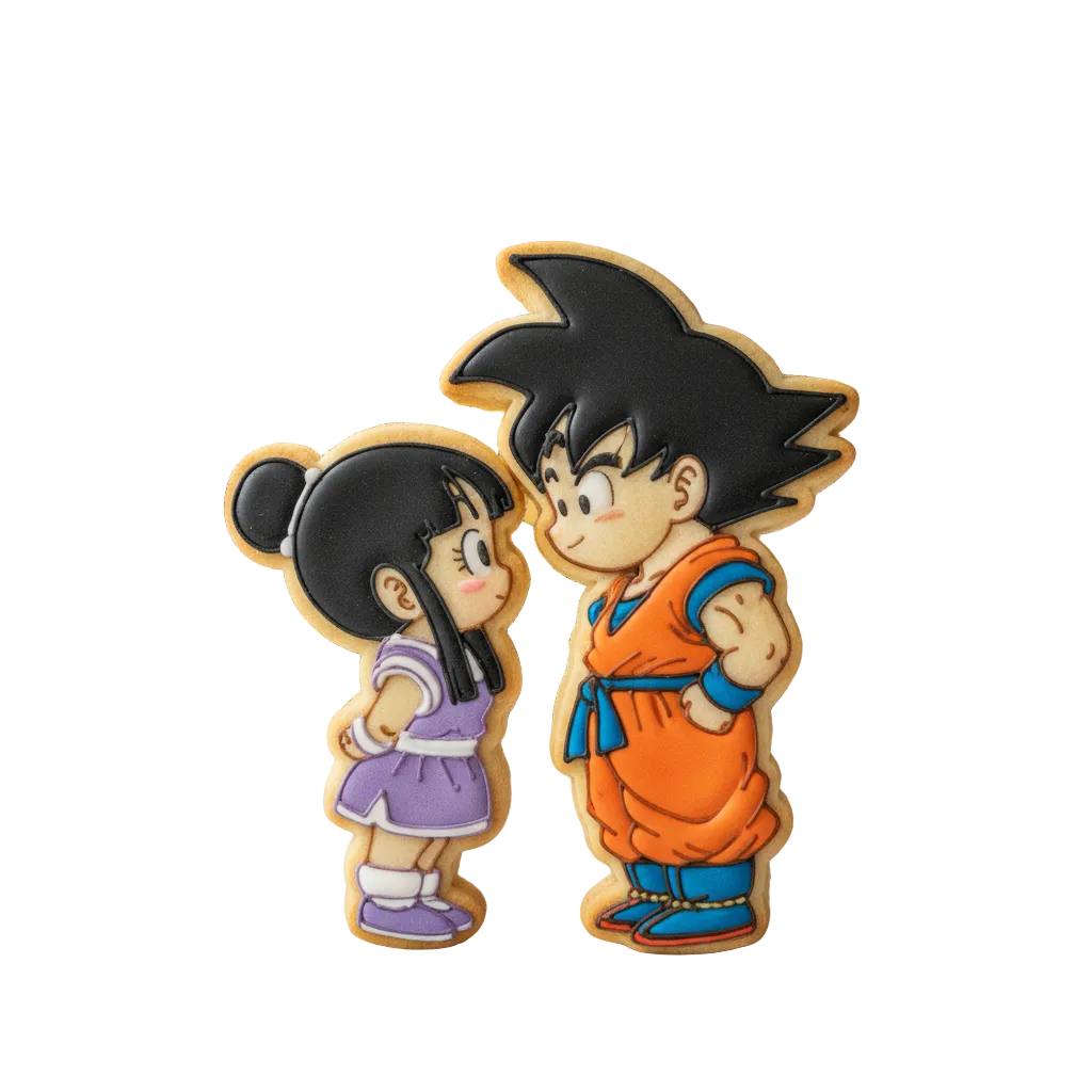 Cortador más marcador de galletas, Goku y Milk san Valentín