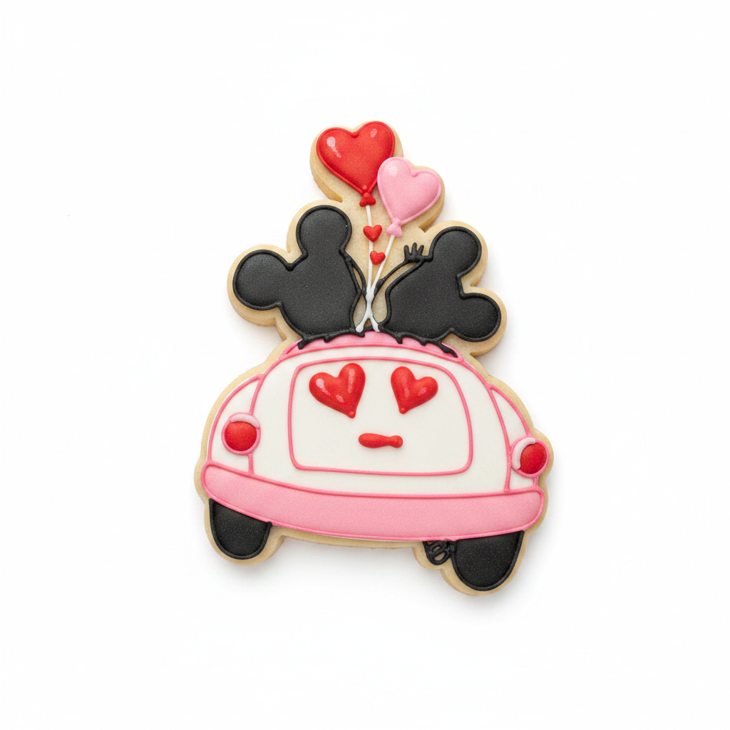 Cortador de galletas Mickey y MInnie en auto