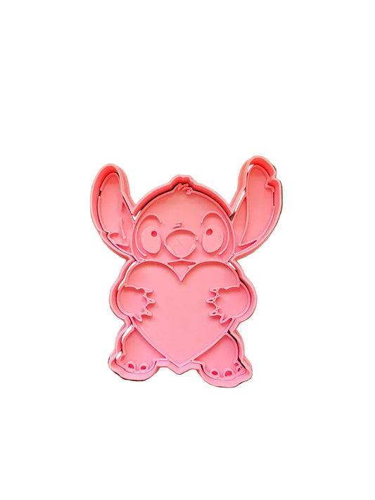 Cortador más marcador de galletas, Stich corazón 2
