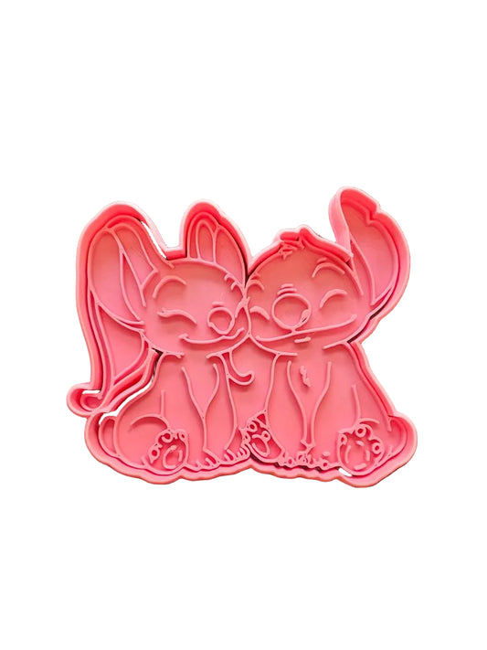 Cortador más marcador de galletas, Stich y Angela 2