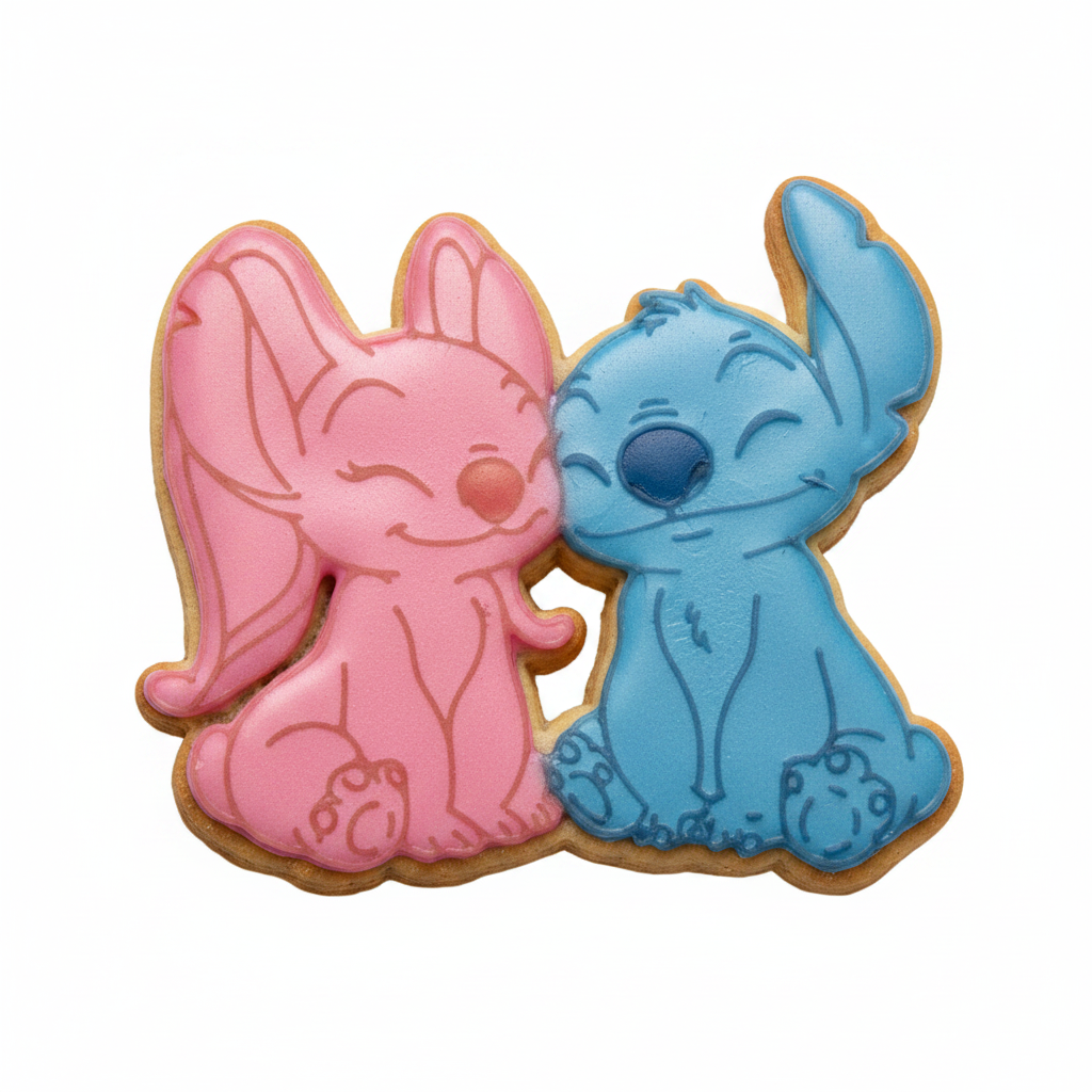 Cortador de galletas Stich y Angela 2