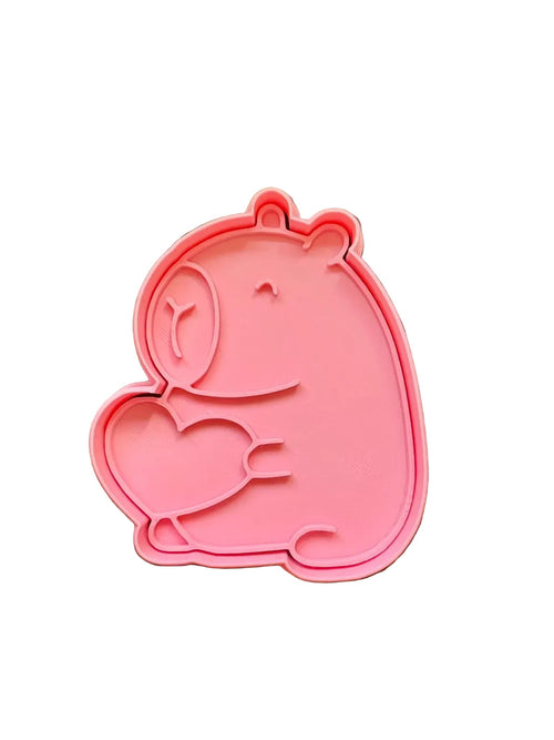 Cortador de galletas capibara corazón 2
