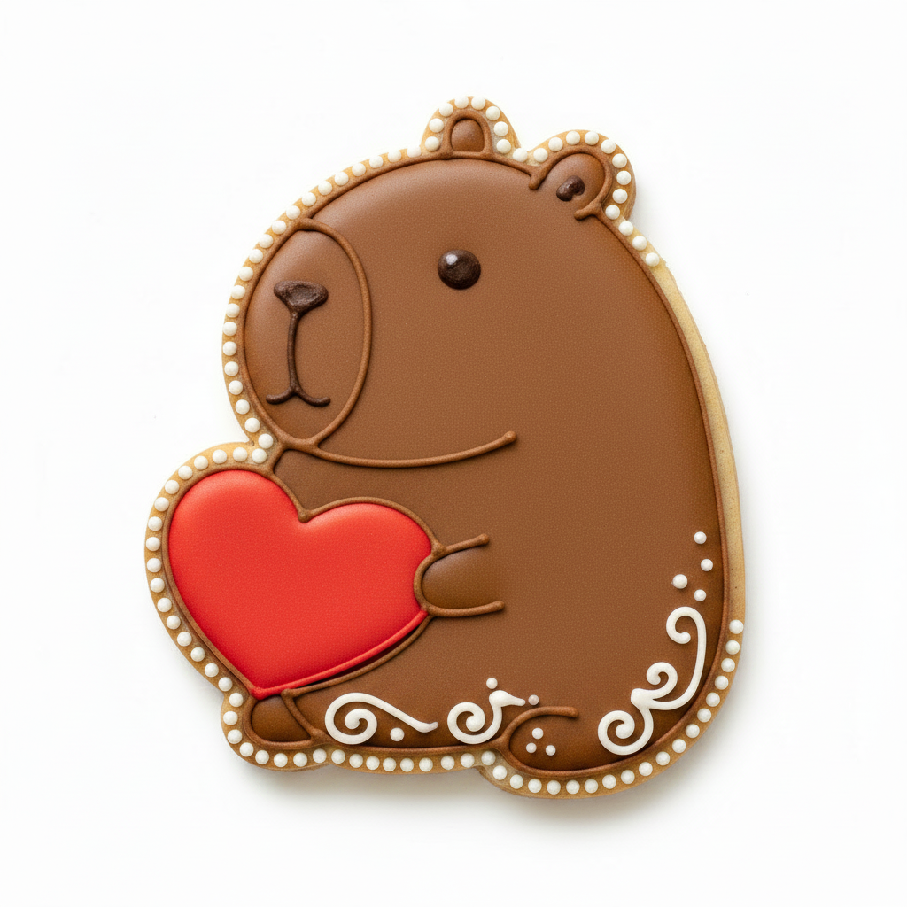 Cortador de galletas capibara corazón 2