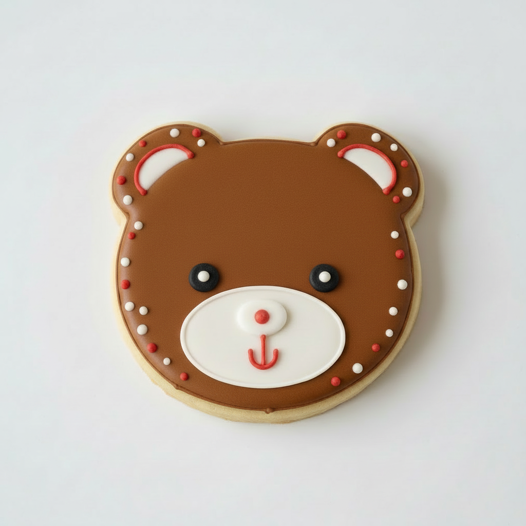 Cortador más marcador de galletas, cara osito