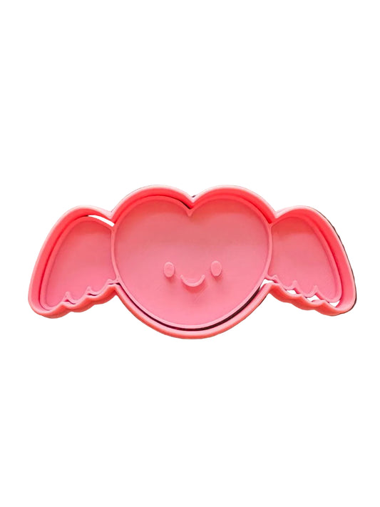 Cortador más marcador de galletas, Corazón con alas 2