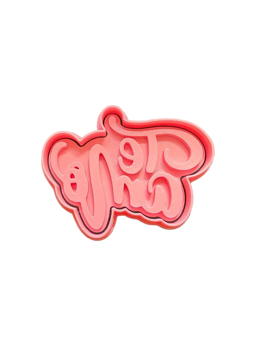 Cortador más marcador de galletas, estampador te amo