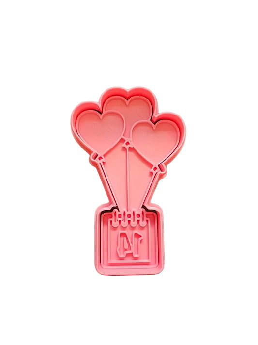 Cortador más marcador de galletas, globos 14 de febrero