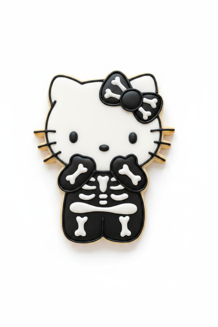Cortador de galletas Hello kitty esqueleto