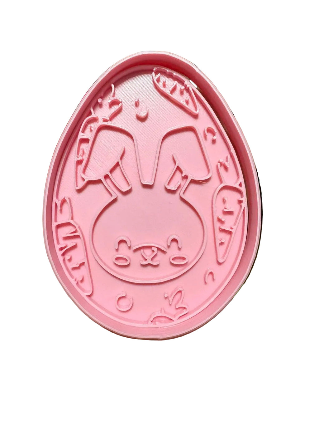 cortador de galleta huevo de pascua conejo con zanahorias 1