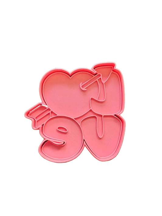 Cortador más marcador de galletas, Love corazón