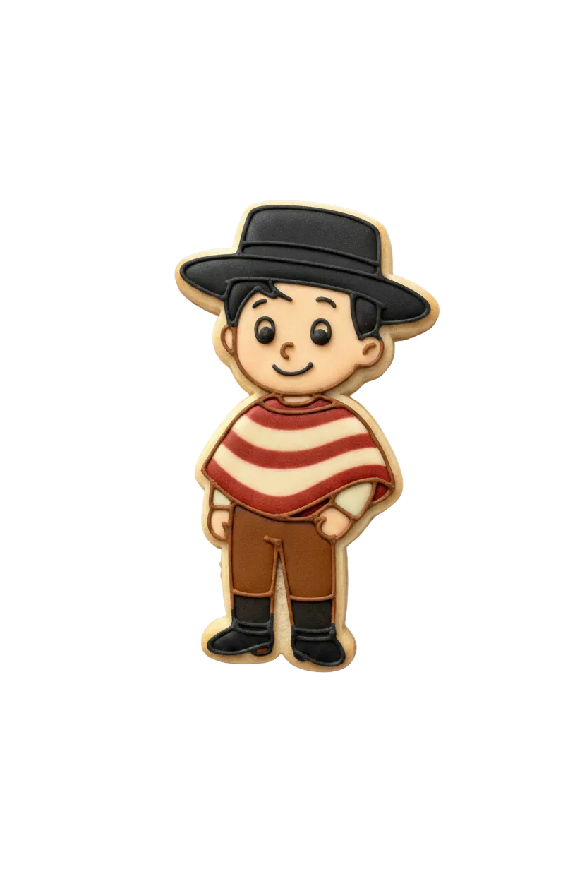 Cortador de galletas Niño vestido de Huaso
